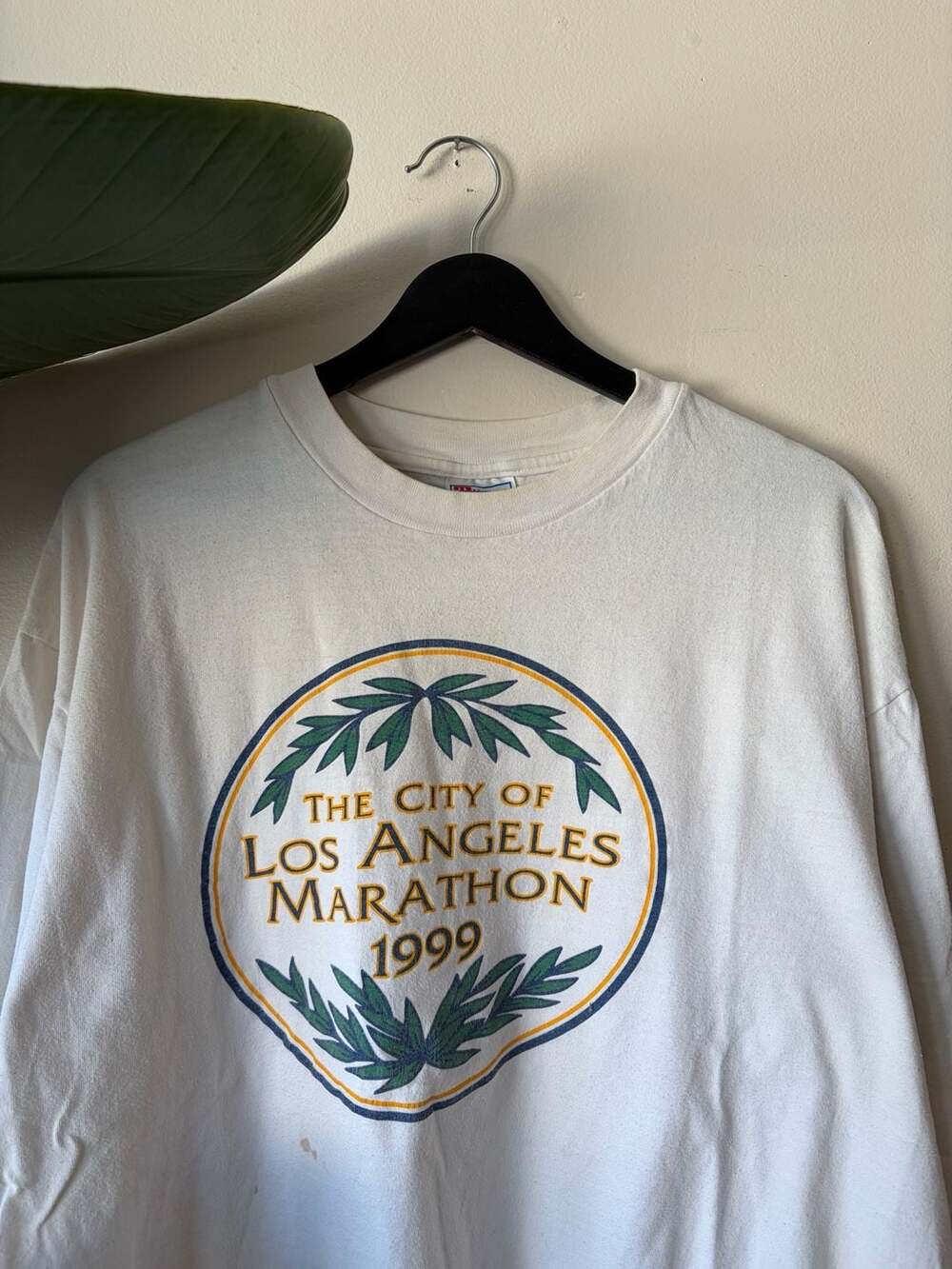 Hanes Los Angeles Marathon 1999 Long Sleeve T-Shirt Size XL White
